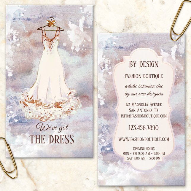 Tarjeta De Visita Boho Artistic Fashion Boutique Business Card (Subido por el creador)