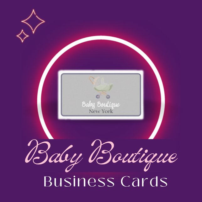Tarjeta De Visita Boho Baby Carriage Boutique New York (Baby Boutique Business Cards)