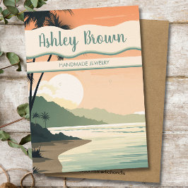Tarjeta De Visita Boho Beach Terracotta Earring Jewelry Display Moda