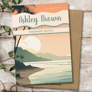 Tarjeta De Visita Boho Beach Terracotta Earring Jewelry Display Moda