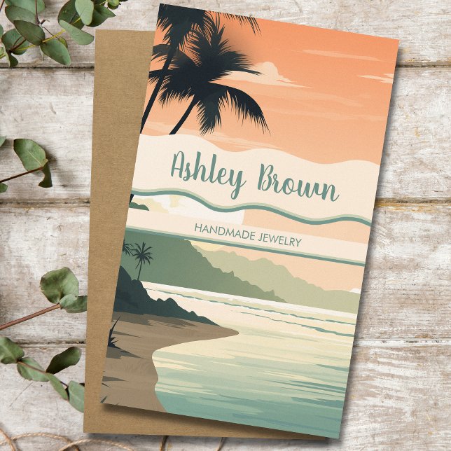 Tarjeta De Visita Boho Beach Terracotta Earring Jewelry Ilustracion (Subido por el creador)