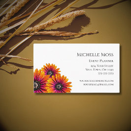 Tarjeta De Visita Boho Botanical Daisies Moda Whimsical