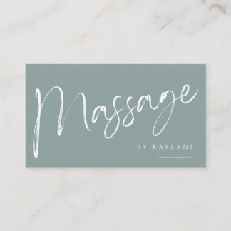 Tarjeta De Visita Boho Brushed Massage Business Card Body Therapy