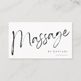 Tarjeta De Visita Boho Brushed Massage Business Card Body Therapy