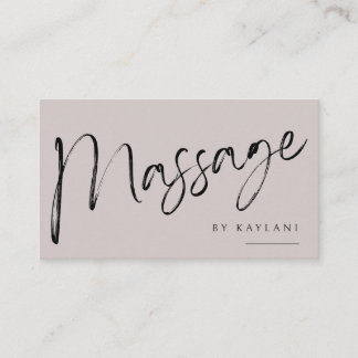 Tarjeta De Visita Boho Brushed Massage Business Card Body Therapy