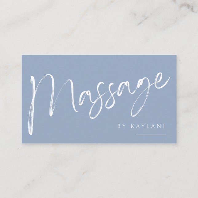 Tarjeta De Visita Boho Brushed Massage Business Card Body Therapy (Anverso)
