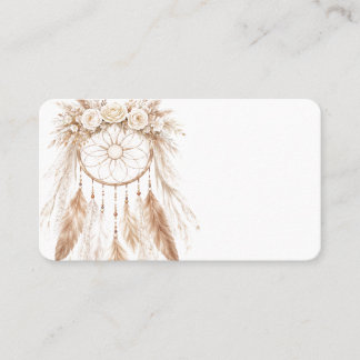 Tarjeta De Visita Boho Cottage Shabby Chic Feathers Business Card
