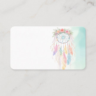 Tarjeta De Visita Boho Cottage Shabby Chic Feathers Business Card