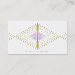Tarjeta De Visita *~* Boho de oro triángulos sagrados alquimia de g