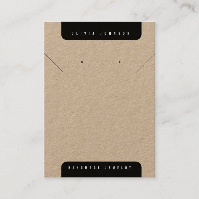 Tarjeta De Visita Boho DIY Handmade Jewelry Earrings Necklace Card (Anverso)