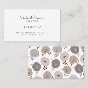 Tarjeta De Visita Boho Dusty Lavender Gardener Floral