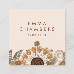 Tarjeta de visita Boho Floral