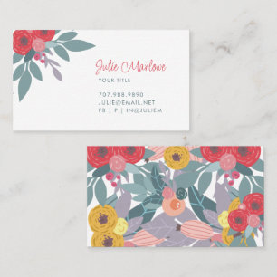 Tarjeta de visita Boho Floral
