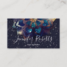 Boho Floral Azul Oro Mandala Moda Estrellas