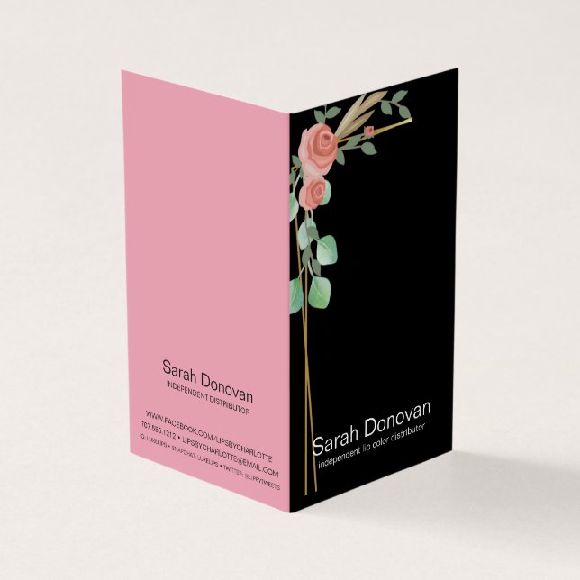 Tarjeta De Visita Boho Floral Lip Product Distributor Tips & Tricks  (Exterior)