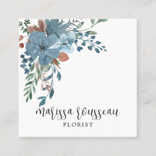 Tarjeta de visita Boho Floral Square