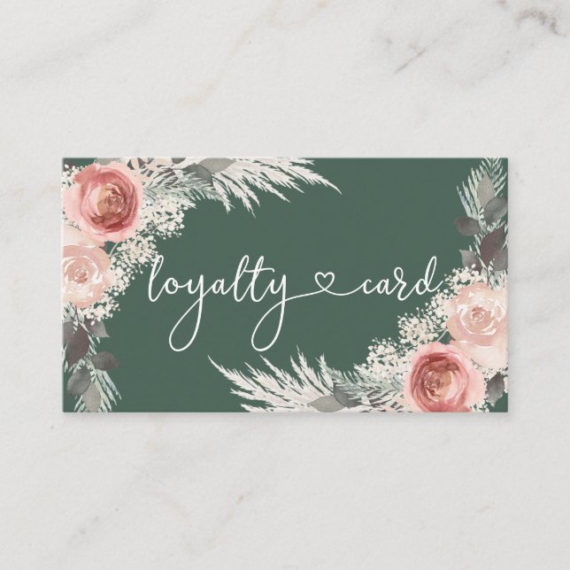 Tarjeta de visita Boho Loyalty (Anverso)