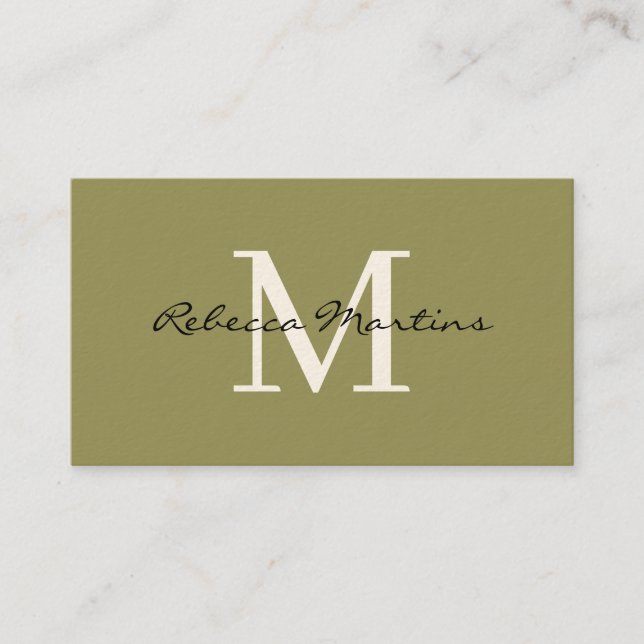 Tarjeta De Visita Boho minimalist monogram (Anverso)