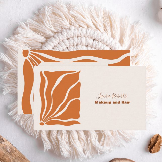 Tarjeta De Visita Boho Moda retro floral (Subido por el creador)