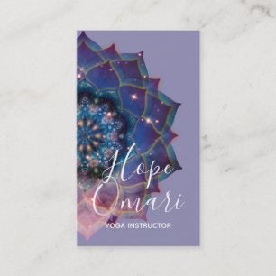 Tarjeta De Visita Boho Nebula Bloom   Diseño de Mandala