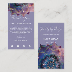 Tarjeta De Visita Boho Nebula Bloom Diseño de Mandala
