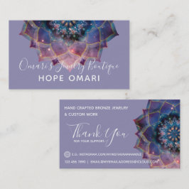 Tarjeta De Visita Boho Nebula Mandala, místico