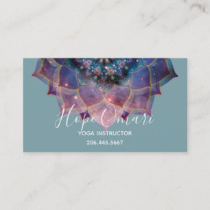 Tarjeta De Visita Boho Nebula Mandala, místico