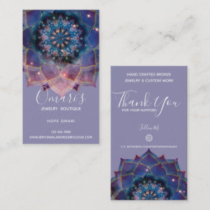Tarjeta De Visita Boho Nebula Mandala, místico