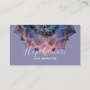 Tarjeta De Visita Boho Nebula Mandala, místico