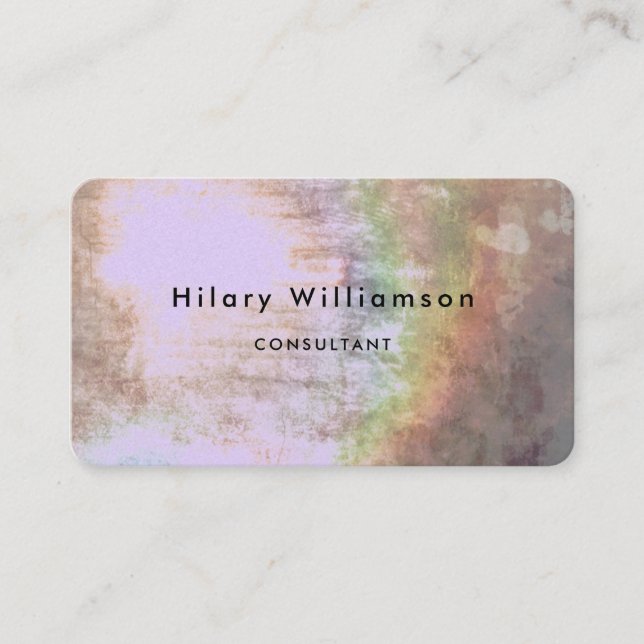 Tarjeta De Visita Boho Pastel Lavender Grunge  (Anverso)
