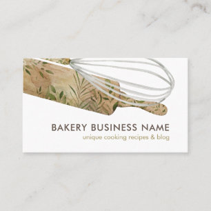 Tarjeta De Visita Boho Pastry Chef Catering Cake Maker Rolling Pin