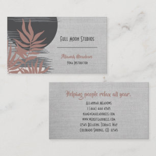 Tarjeta de visita Boho Resumen Curación y Meditaci
