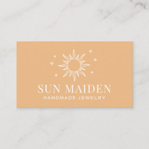 Tarjeta de visita Boho Sun moderna