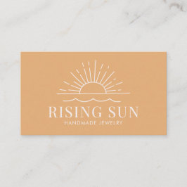 Tarjeta de visita Boho Sun y Beach Wave moderna