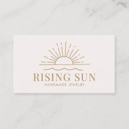 Tarjeta de visita Boho Sun y Beach Wave moderna