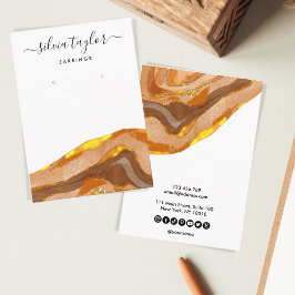 Tarjeta De Visita Boho Terracotta Designer Jewelry Holder Social