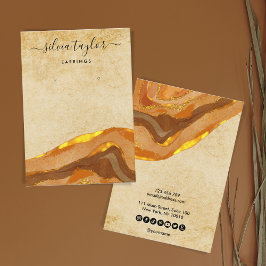 Tarjeta De Visita Boho Terracotta Designer Jewelry Holder Social