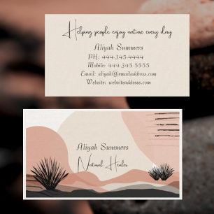 Tarjeta de visita Boho Terracotta Meditation Deser