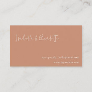 Tarjeta De Visita Boho Terracotta Minimalista