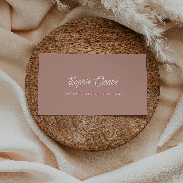 Tarjeta De Visita Boho Terracotta | Script retro con código QR (Subido por el creador)