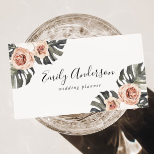 Tarjeta De Visita Boho Tropical Floral
