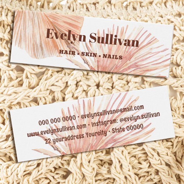 tarjeta de visita boho tropical mini (Subido por el creador)
