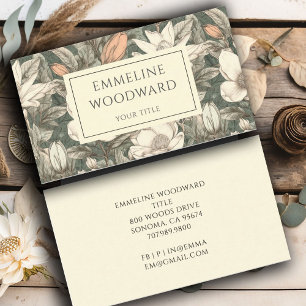 Tarjeta De Visita Boho Vintage Floral Botanical Business Card