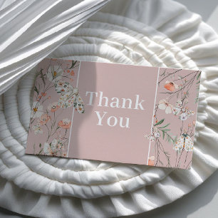 Tarjeta De Visita Boho Wildflower Floral Bebé cumpleaños