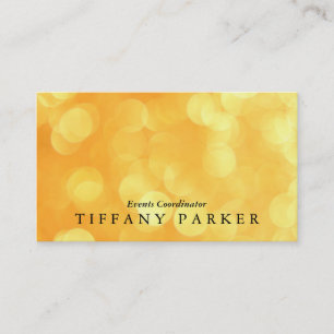 Tarjeta De Visita Bokeh amarillo