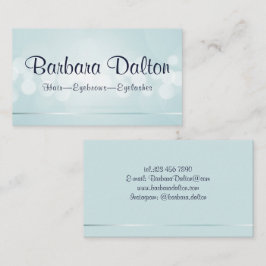 Tarjeta De Visita Bokeh azul simple y elegante
