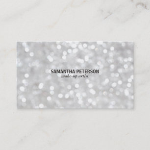 Tarjeta De Visita Bokeh blanco