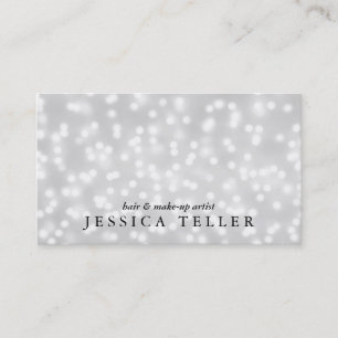 Tarjeta De Visita Bokeh blanco