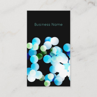 Tarjeta De Visita Bokeh Blue Elegant Modern Business Card