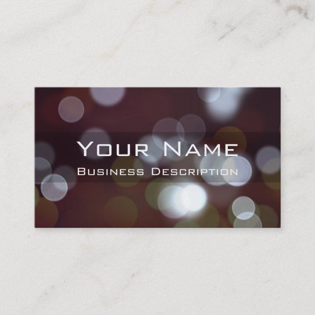 Tarjeta De Visita Bokeh Business Card (Anverso)